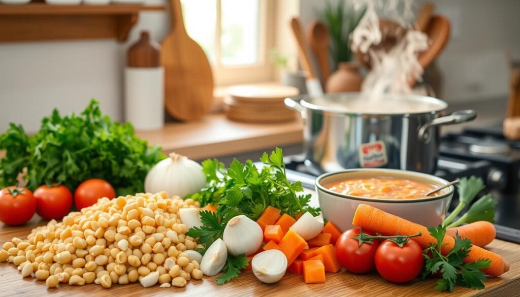 Chickpea Soup Preparation