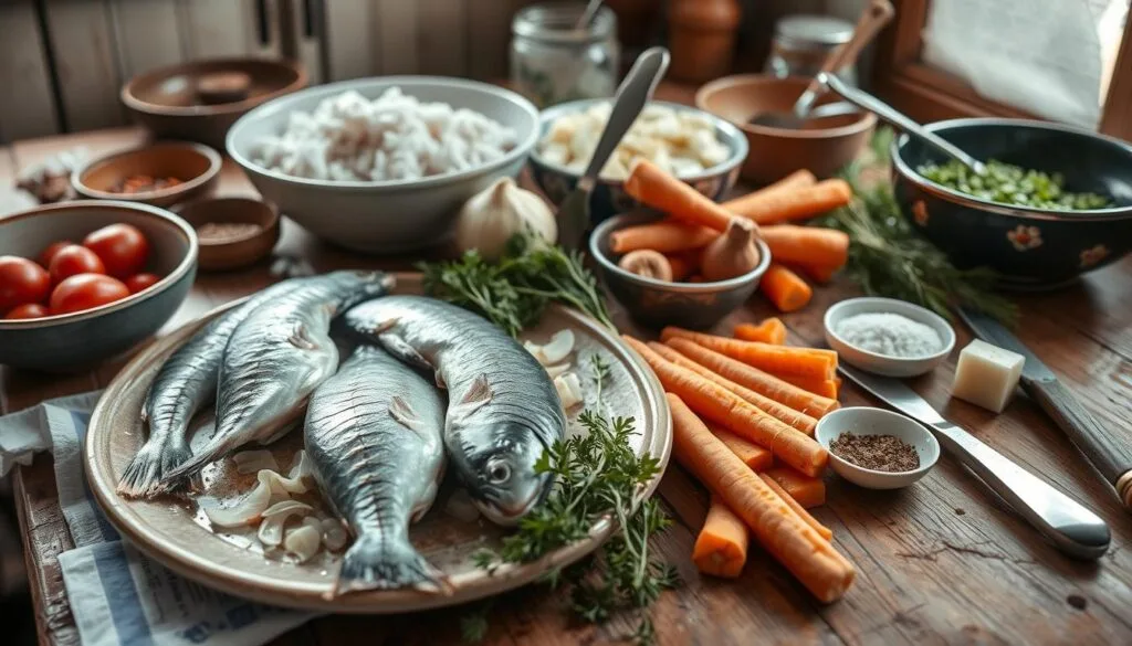 Jewish gefilte fish traditional preparation