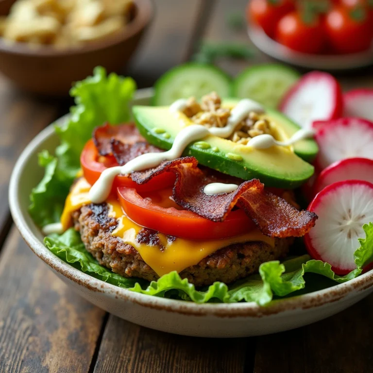 Keto Loaded Burger Bowl