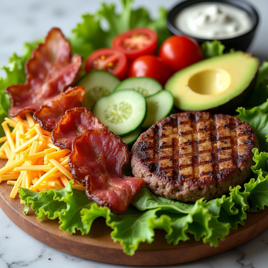 Keto Loaded Burger Bowl