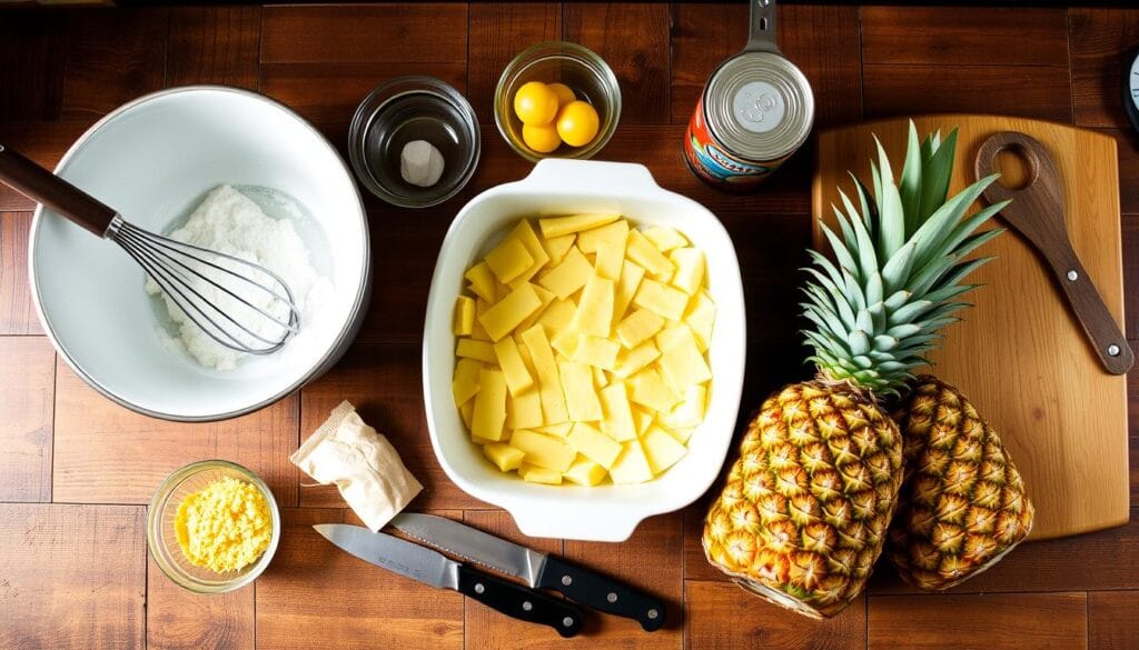 Kitchen Tools for Pineapple Casserole Preparation