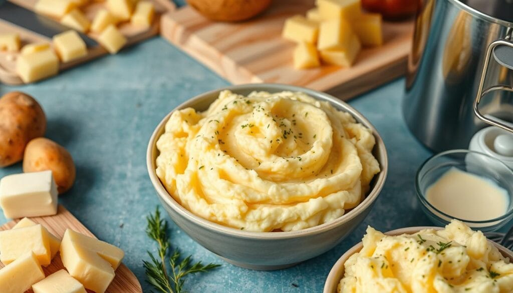 Step-by-step instructions for preparing mashed potatoes