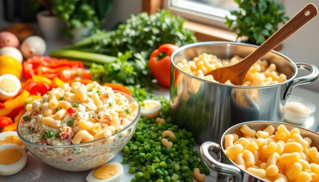 macaroni salad preparation